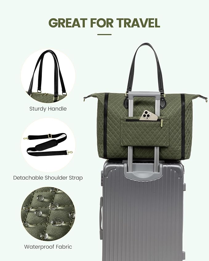 LOVEVOOK 4-in-1 Travel Weekender - Duffle, Carry On, Overnight & Toiletry Bag with Wet Pocket