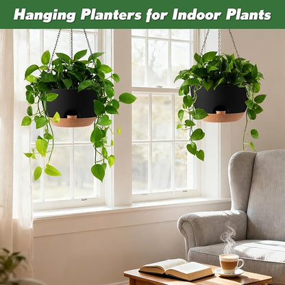 13-inch Oversized Hanging Planter Set of Two, Planters