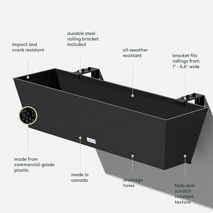 Veradek Pure Series Railing Planter