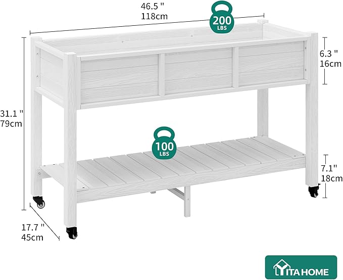 YITAHOME Raised Garden Bed HDPE