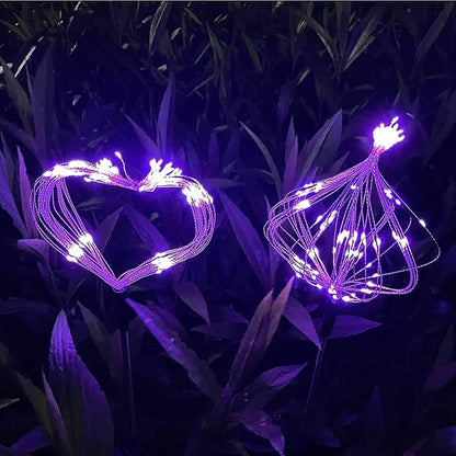 JJGoo Solar Firework Lights, 2 Pack 120 LEDs 2 Lighting Modes Solar Garden