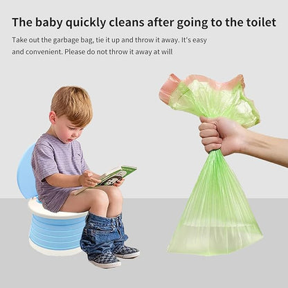 Travel Potty for Toddler, Portable and Foldable Toilet, Apply to Seat Emergency Toilet for Car, Camping, Outdoor, Indoor (blue, small)