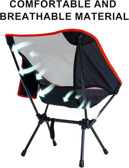Camping Chairs Portable, Foldable Chair Lightweight, Backpacking Chair for Adults, Folding Chairs for Outside Camp (Medium-2)