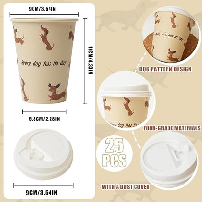 12 OZ 25 Pack Disposable Cups Paper Coffee Cups
