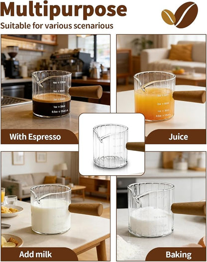 Espresso Measuring Cup 4 Oz, Espresso Glass Cups
