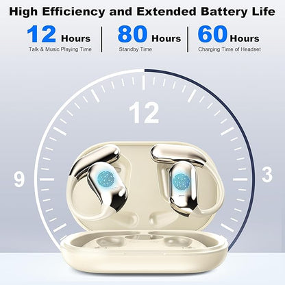 AI Language Translator Earbuds Real Time, 3-in-1 Translation Earbuds 134 Languages & Accents and Long Battery Life, HF Sound, Spanish/English Audífonos Traductores for Travel Business Learning, Beige