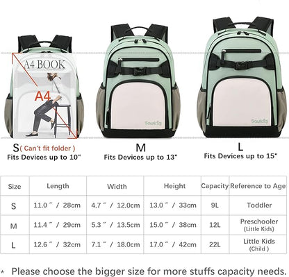 Cute Mini Toddler Backpacks for Boys 2-4 Little Kids Backpack Preschool Bookbag (Pale Pistachio)
