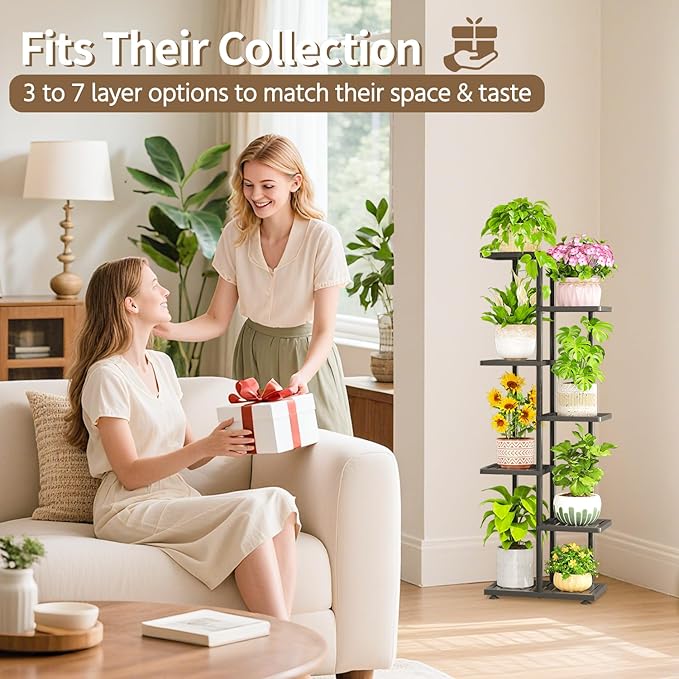 LASZOLA 6 Tier Plant Stand Indoors Outdoors