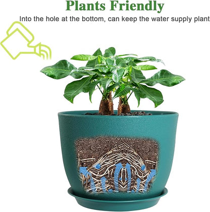 12inch Large Plant Pot, Modern Plastic Planter