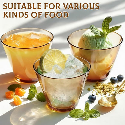 Glowserve 9 OZ Brown Disposable Plastic Cups Cocktail Cup 50 Pack | Fancy