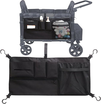 Stroller Wagon Cargo Net for WONDERFOLD Wagon Accessories (Compatible with All W-Series Models), Foldable Mesh Cargo Nets Organizer Bag with Sorting Pockets for Large Storage Space