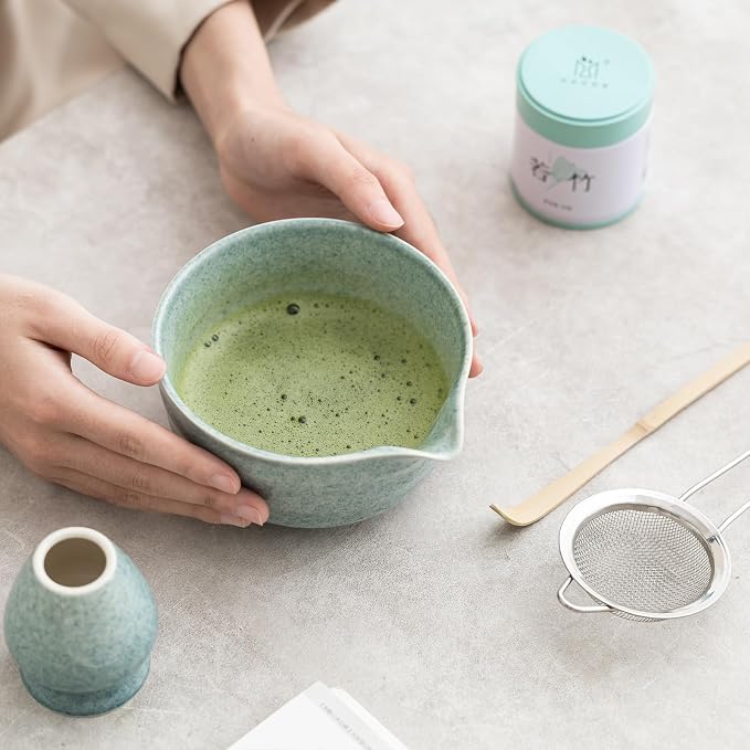 Ochcahser Matcha Set, Matcha Whisk Set Includes 17 oz Matcha Bowl | Matcha