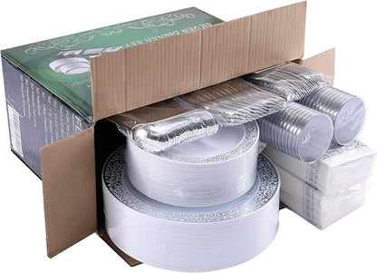 FOCUSLINE 350 Ct Silver Dinnerware Set
