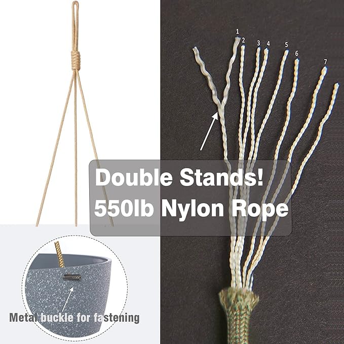 12 Inch 2 Pack Large Hanging Planters