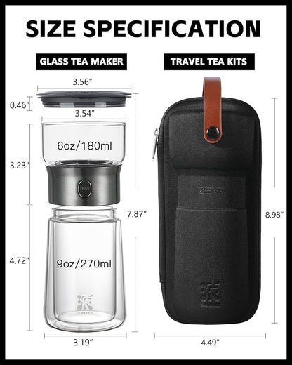 ZENS Modern Tea Infuser Teapot, One Touch Tea Maker