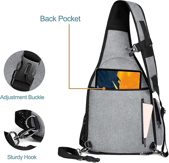 MOSISO Camera Bag Sling Backpack, DSLR/SLR/Mirrorless Full Open Camera Case with Tripod Holder&Rain Cover&Modular Insert, Photography Backpack Compatible with Canon/Nikon/Sony/Fuji, Grey