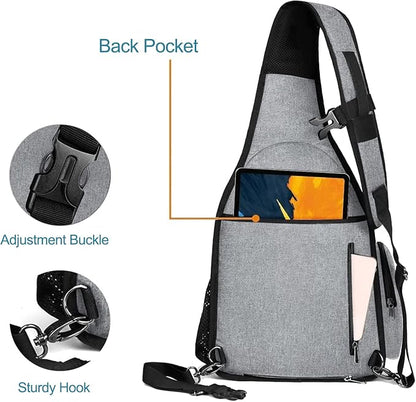 MOSISO Camera Bag Sling Backpack, DSLR/SLR/Mirrorless Full Open Camera Case with Tripod Holder&Rain Cover&Modular Insert, Photography Backpack Compatible with Canon/Nikon/Sony/Fuji, Grey