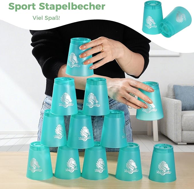 yeesport 48 Sport Stacking Cups Red/Blue/Green/Orange