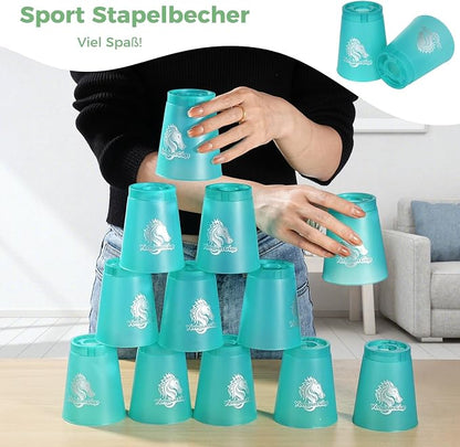 yeesport 48 Sport Stacking Cups Red/Blue/Green/Orange