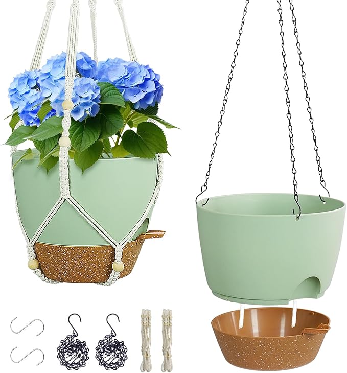10 inch Self Watering Hanging Planters