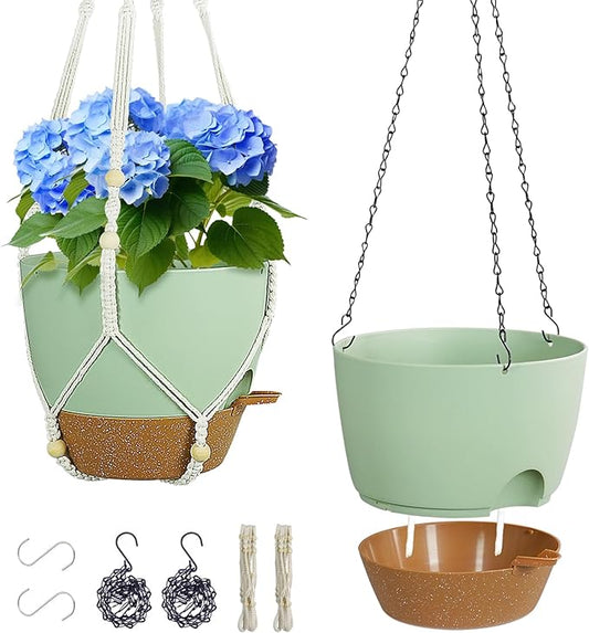 10 inch Self Watering Hanging Planters