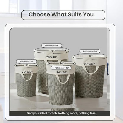 LFH Home Cotton Canvas Large Laundry Bag with Handle, Heavy Duty Drawstring Closure Washable Laundry Bags, School Travel, Home, Hotel, College Dorm, Organizer Sack, Toy Clothes 28x36 (Pack of 2)-White
