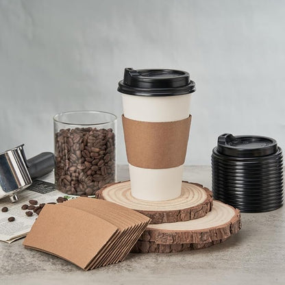 RACETOP 100 Pack Disposable Paper Coffee Cups