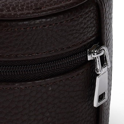 Oirlv Luxury Leather Watch Travel Case Single Watch Case with Removable Pillow(Brown)