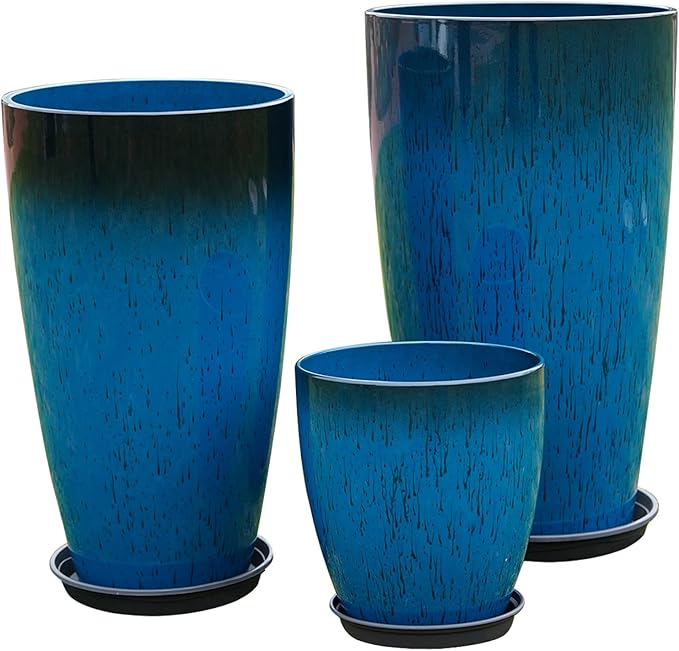 24, 11 Inch Large Plastic Planters