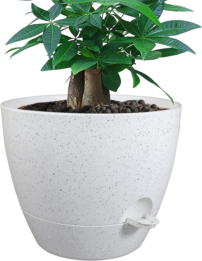 12 inch Large Self Watering Pots, Plastic Planters