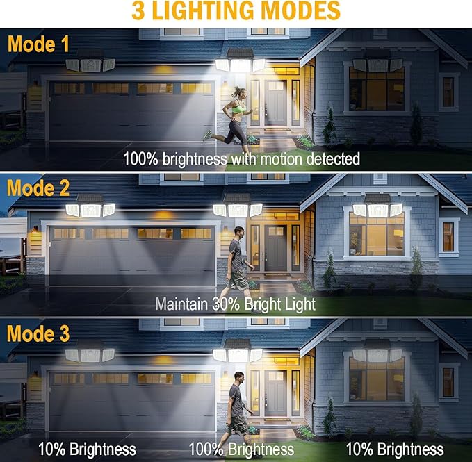 2500LM Solar Lights Outdoor