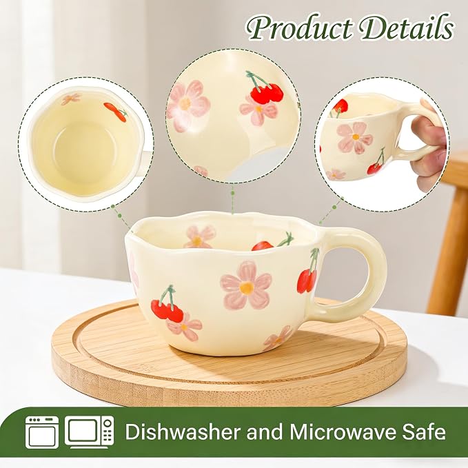 Yopay 2 Pack Ceramic Coffee Mug