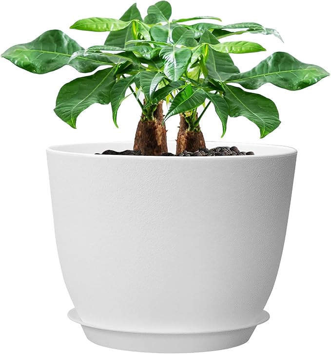 12inch Large Plant Pot, Modern Plastic Planter