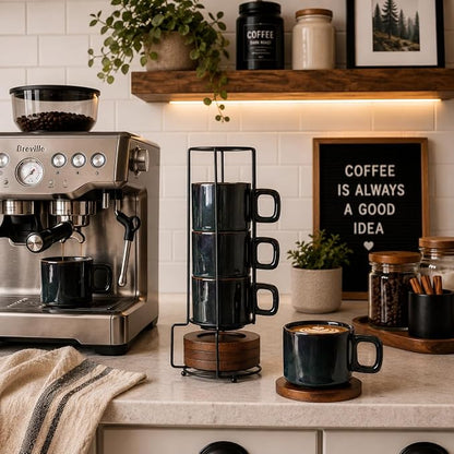 LUKA Porcelain Stackable Espresso Cups