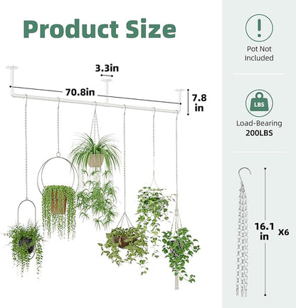 Plant Hanger Indoor with 6 Hanging Chains Hanging Planters