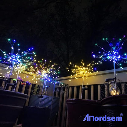 Anordsem Solar Lights Outdoor Decorative: Bendable Copper Wire