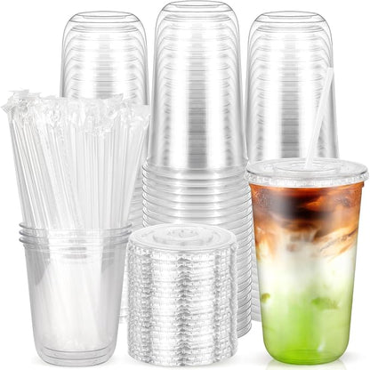 100 Pack 18 oz Plastic Cups