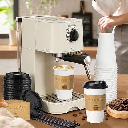 BYSNOW 500 pack 16 oz Bulk Disposable Paper Coffee Cups