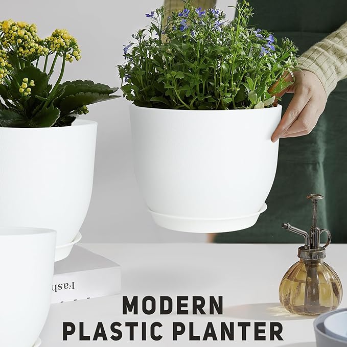 Plant Pots 10/9/8/7.5/7 inch Flower Pots
