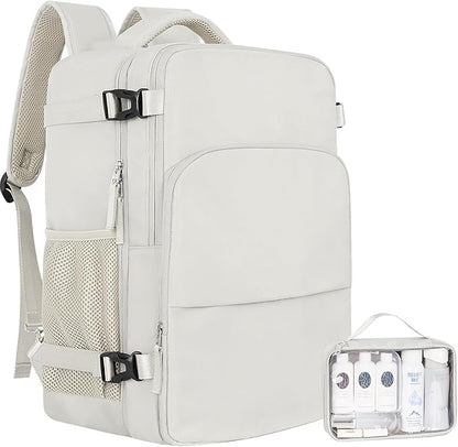 Travel Backpack for Women, Carry On Backpack Flight Approved, Personal Item Travel Bag with USB Charging Port, Casual Daypack College Bag Suitcase Backpack for Weekend, Fit 16 Inch Laptop