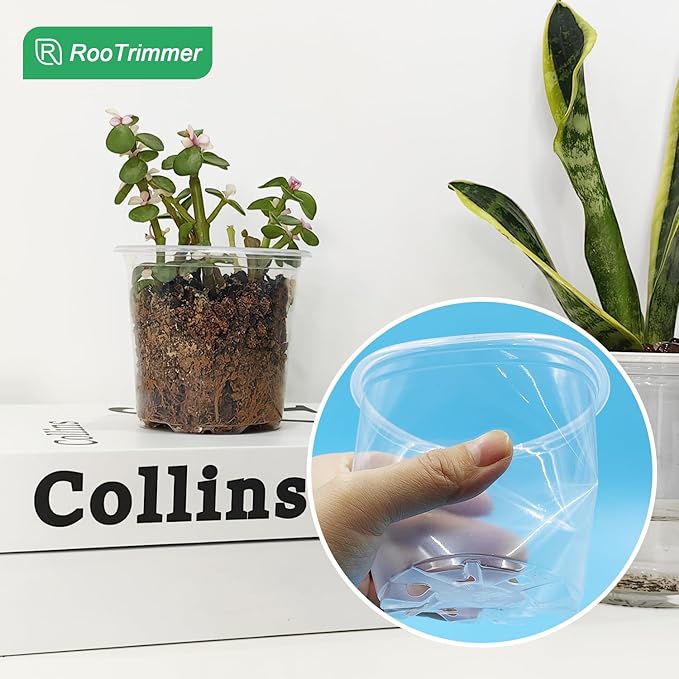 4" Clear Seeding Pots 50-Pack Round