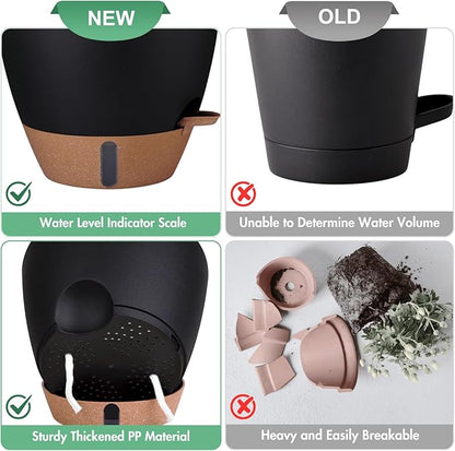 12/10/8 Inch Self Watering Pots
