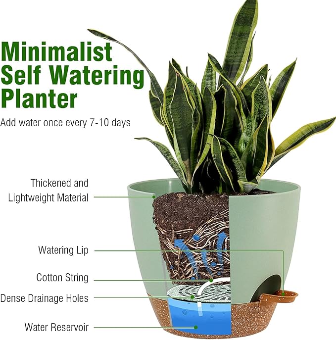 10/9/8 inch Self Watering Pots