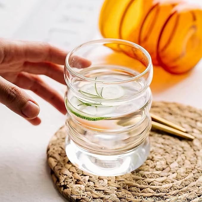 Ework4U 2 Pcs Drinking Glasses