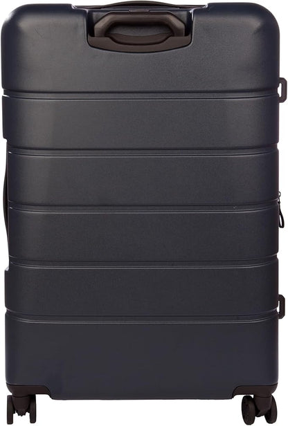 Eddie Bauer Glacier Checked 30" Luggage | Hardside | Spinner Wheels | Expandable | Lightweight | Travel Essentials - Storm Blue
