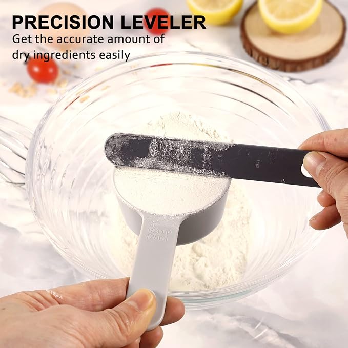 Stackable 10-Piece Measuring Cups and Spoons Set
