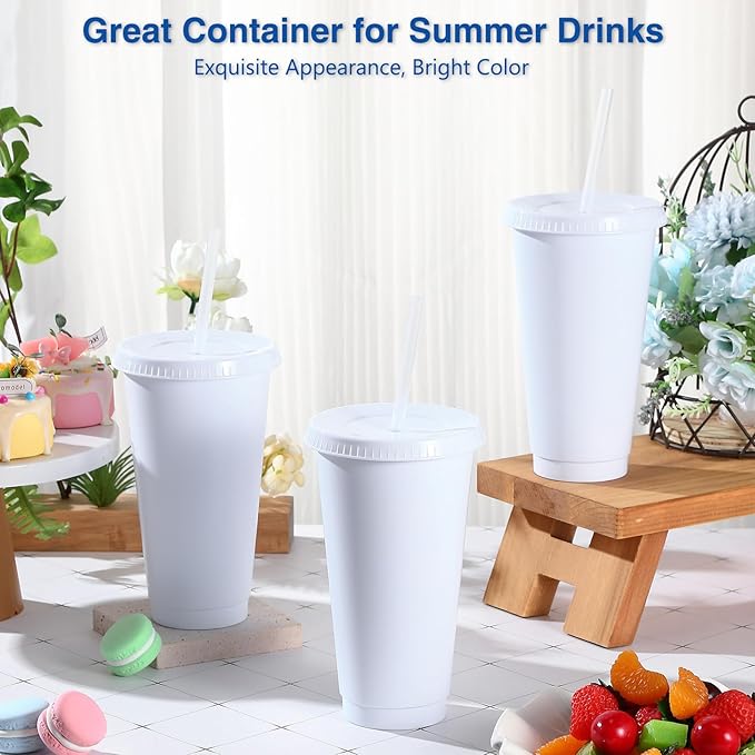 Amyhill 12 Pcs Reusable Plastic Cup