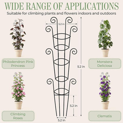 4 Pack 43 Inch Metal Plant Trellis