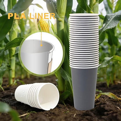 100 Pack 16 oz Disposable Coffee Cups