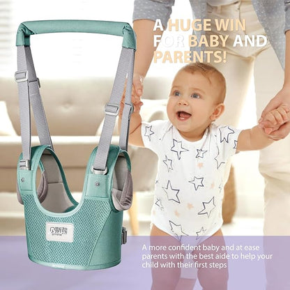 Baby Walking Harness-Handheld Assistant Belt- Toddler Infant Walking Aid for Trainer & Support 7-24 Month Old (summer-Green-1817)